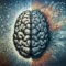 Ilustración de un cerebro rodeado de trazos y símbolos que evocan actividad mental.
